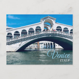 Cartão Postal Cenário Ponte Rialto Veneza Itália Viagem