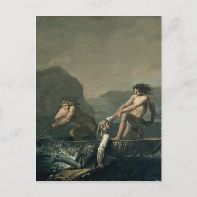 Cartão Postal Cenas da "Viagem Subterrânea de Niels Klim" (Frente)