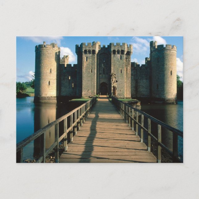Cartão Postal Cenas de Inglês, Castelo de Bodiam, Sussex (Frente)