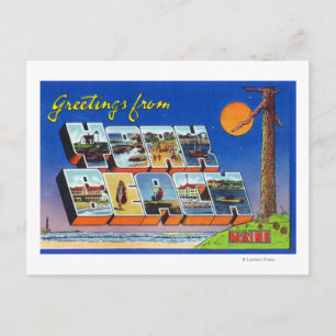 Cartão Postal Cenas de Letras Grandes, Saudações de