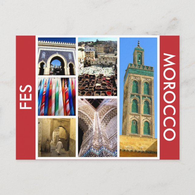 Cartão Postal cenas de marrocos (Frente)