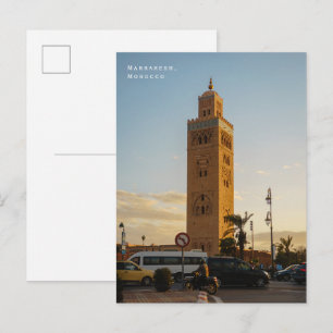 Cartão Postal Cenas de Rua das Vibrações da Cidade de Marrakech 