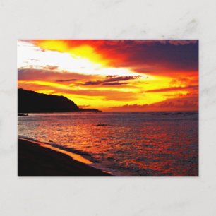Cartão Postal Cenas do pôr do sol havaiano