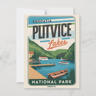 Cartão Postal Cênico dos Lagos de Plitvice Croácia