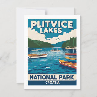 Cartão Postal Cênico dos Lagos de Plitvice Croácia