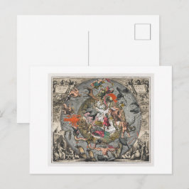 Cartão Postal Cenógrafo Esférico (1660) por Andreas Cellarius.