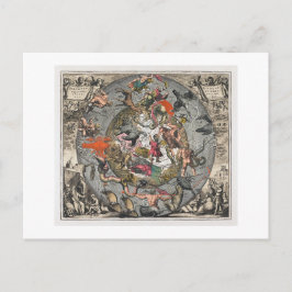 Cartão Postal Cenógrafo Esférico (1660) por Andreas Cellarius.