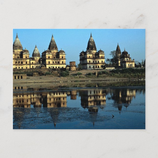 Cartão Postal Cenotaphs, Madhya Pradesh, Índia (Frente)