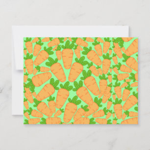 Cartão Postal Cenouras Laranja E Verde