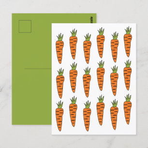 Cartão Postal Cenouras vegetais Veggie