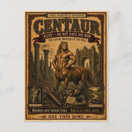 Cartão Postal Centauro, Monstro de Circo Antigo