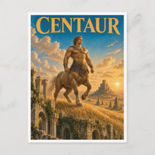 Cartão Postal Centauro, Monstro de Fantasia Gótica