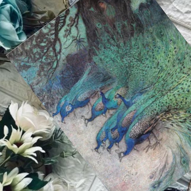 Cartão Postal Centenas de Peacocks Warwick Goble (Criador carregado)