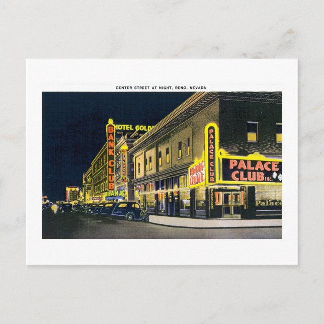 Cartão Postal Center Street, Reno, Nevada (Frente)