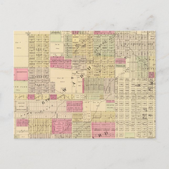 Cartão Postal Central Omaha, Nebraska (Frente)