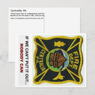 Cartão Postal Centralia PA, FD