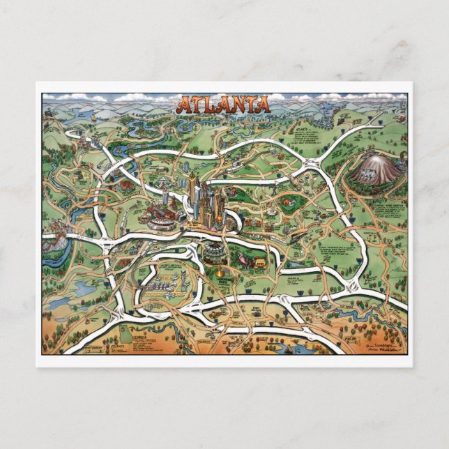 Cartão Postal Centro Atlanta Georgia (Frente)