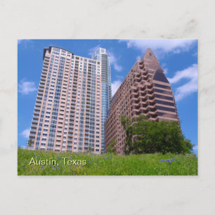 Cartão Postal Centro Austin com Bluebonnets