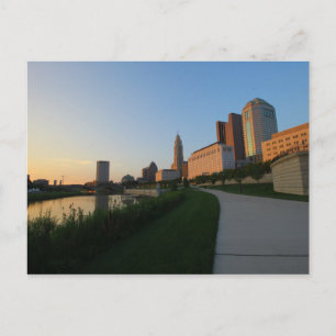 Cartão Postal Centro Columbus, Ohio, no Sunset