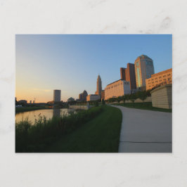 Cartão Postal Centro Columbus, Ohio, no Sunset