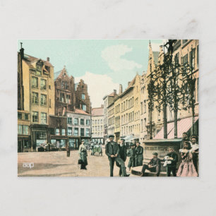 Cartão Postal Centro da cidade de Antuérpia, Bélgica, restaurado