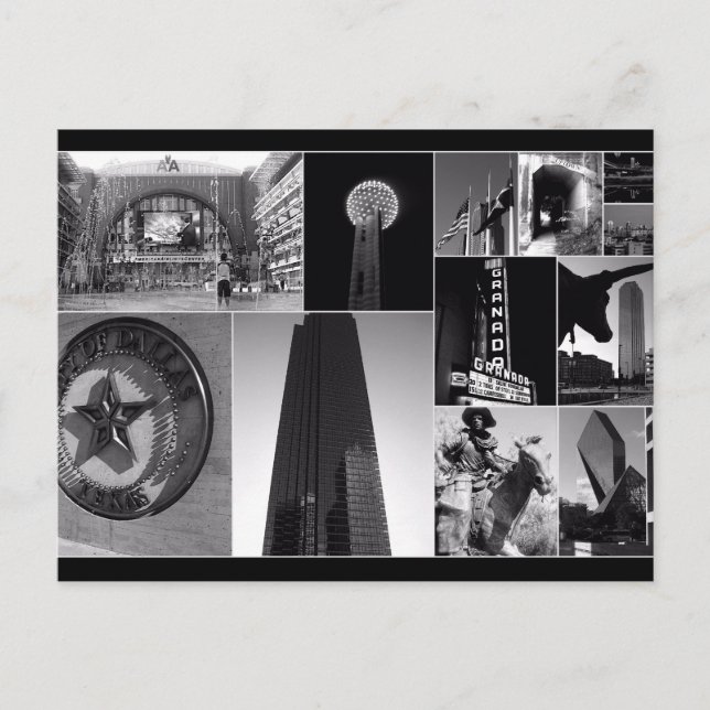 Cartão Postal Centro Dallas, Texas (Frente)