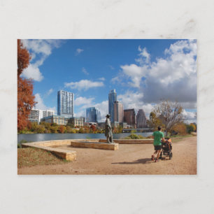 Cartão Postal Centro de Austin Texas Skyline - Lago Ladybird