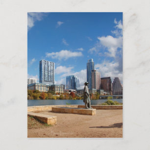 Cartão Postal Centro de Austin Texas Skyline - Lago Ladybird