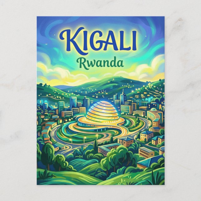 Cartão Postal Centro de Convenções de Kigali Ruanda (Frente)