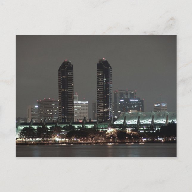 Cartão Postal Centro de Convenções do Porto de City Lights San D (Frente)