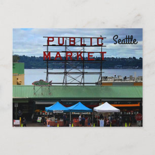 Cartão Postal Centro de Mercado Público de Seattle nº 3 Cartã