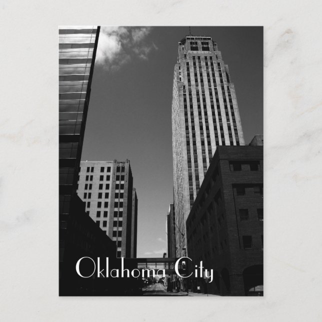 Cartão Postal Centro de Oklahoma City Abandonado (Frente)