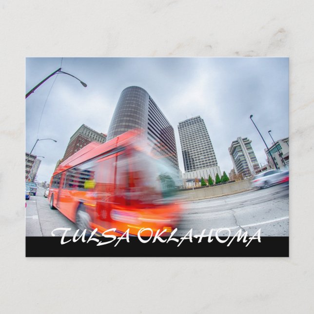 Cartão Postal centro de Oklahoma tulsa (Frente)