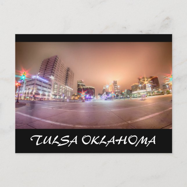 Cartão Postal centro de Oklahoma tulsa (Frente)