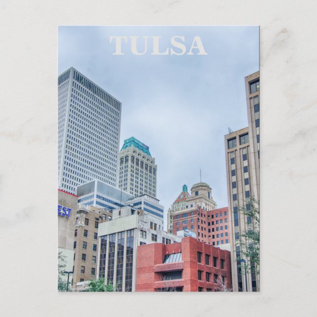 Cartão Postal centro de Oklahoma tulsa (Frente)