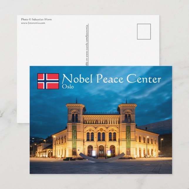 Cartão Postal Centro de Paz Nobel (Frente/Verso)