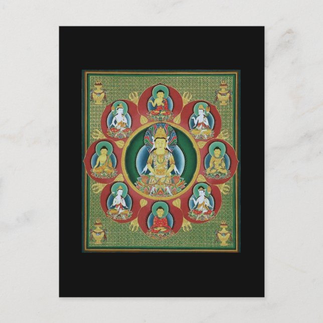 Cartão Postal Centro de um Taizokai Mandala (Frente)