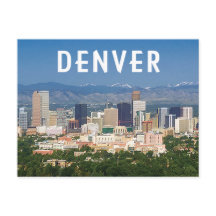 Centro Denver Colorado, linha do horizonte e monta