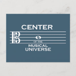 Cartão Postal Centro do Universo Musical Alto Clef Blue