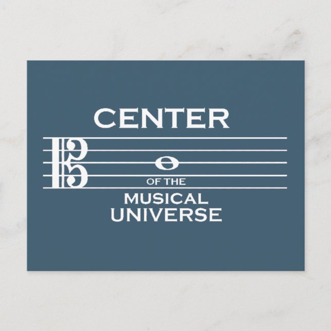 Cartão Postal Centro do Universo Musical Alto Clef Blue (Frente)
