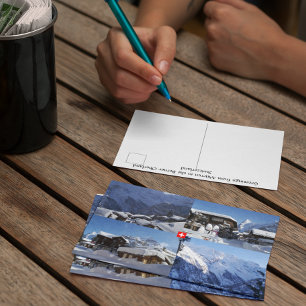 Cartão Postal Centro em Mürren - Berner Oberland, Suiça