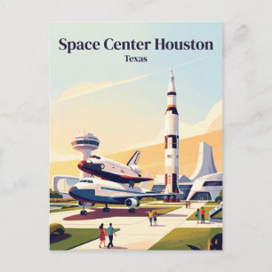 Cartão Postal Centro Espacial Houston Texas