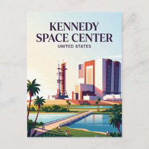 Cartão Postal Centro Espacial Kennedy Flórida