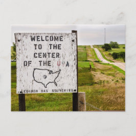 Cartão Postal Centro Geográfico dos EUA - Líbano, Kansas