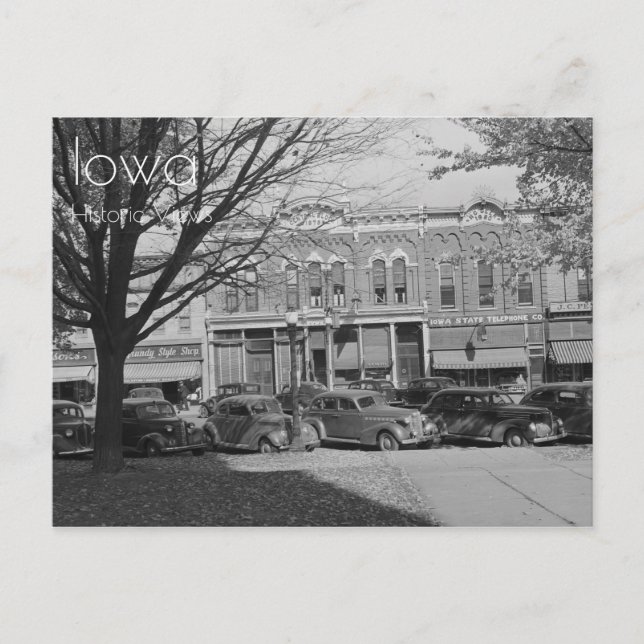 Cartão Postal Centro Grundy Center, Iowa Postcard (Frente)