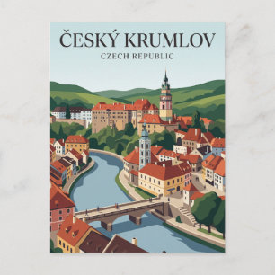 Cartão Postal Centro Histórico de Český Krumlov República Tcheca
