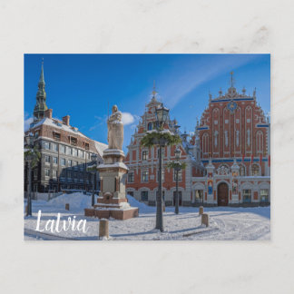 Cartão Postal Centro histórico de cidades em Riga, Letónia