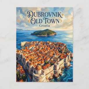 Cartão Postal Centro histórico de Dubrovnik Croácia