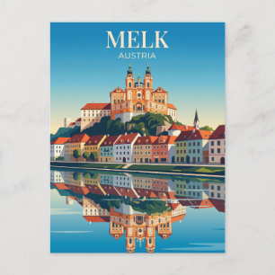 Cartão Postal Centro Histórico de Melk Áustria
