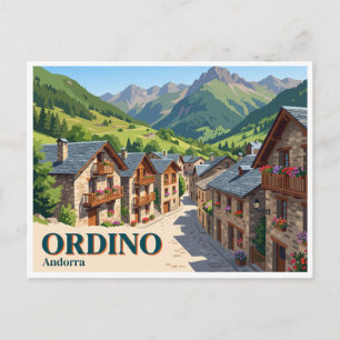 Cartão Postal Centro Histórico de Ordino Andorra